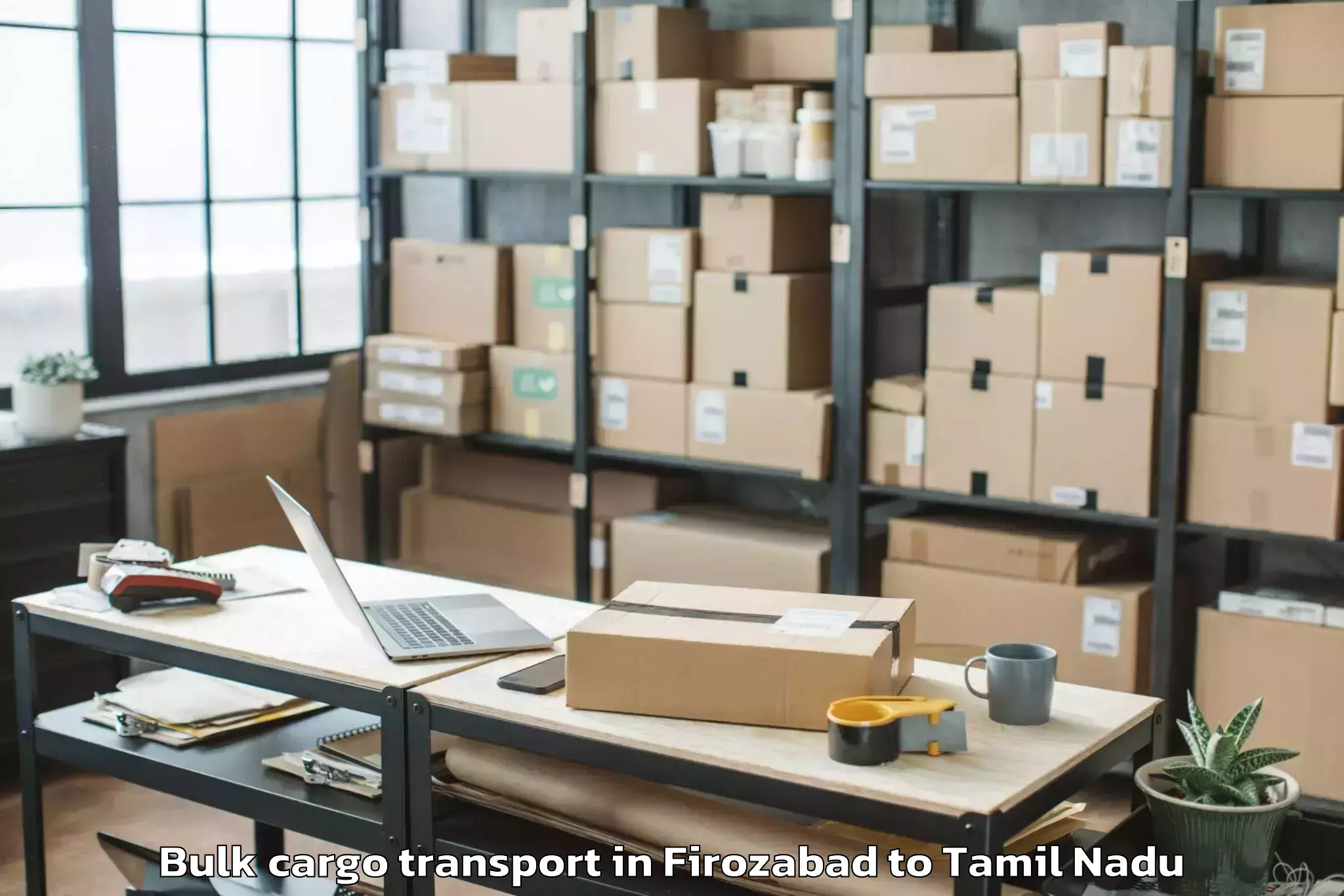 Professional Firozabad to Tiruturaipundi Bulk Cargo Transport